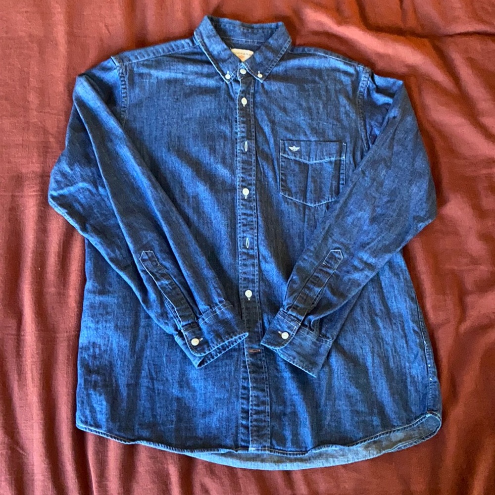 Men’s L Dockers Denim Long Sleeve Shirt